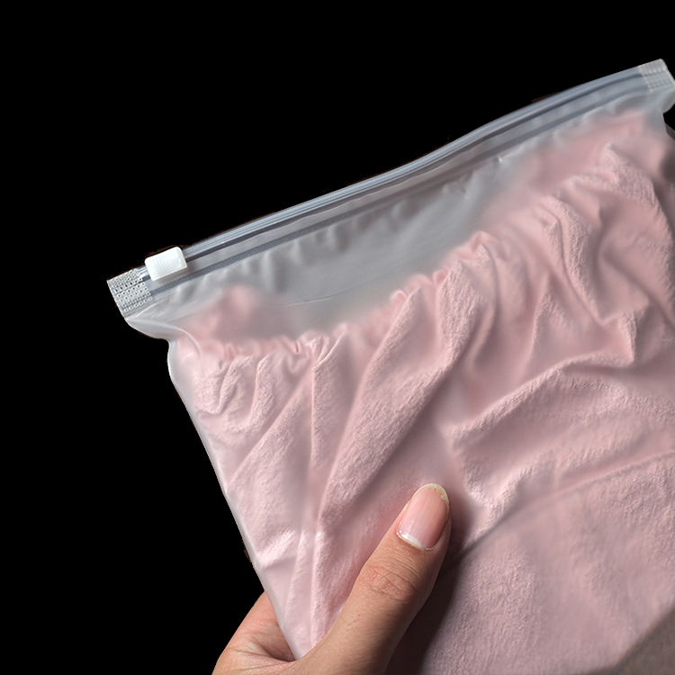 Frosted zipper plastic bag, clothing packaging bag for transportation or clothing, used to package T-shirts, shirts, documents, with ventilation holes