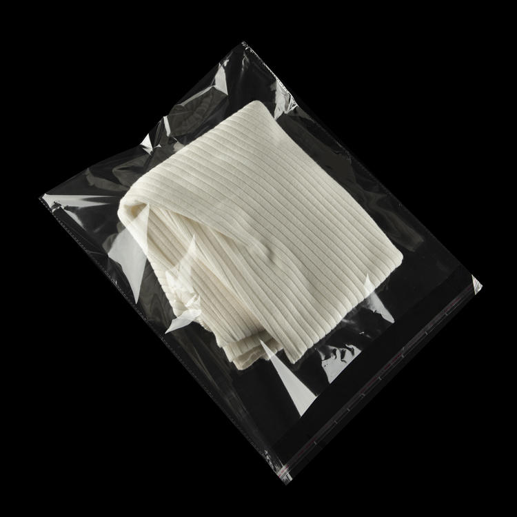 Self sealing cellophane bag Transparent and repeatable sealing cellophane bag is used for clothing packaging and document paper packaging.