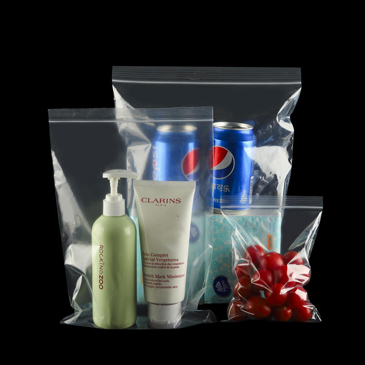 LIMEI transparent zipper plastic resealable zipper bag resealable bag for cosmetics and general merchandise