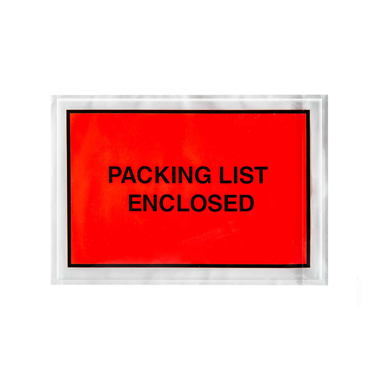 Packing list bag, plastic transport envelope, transparent adhesive, put into the packing list on the top, transport label cover